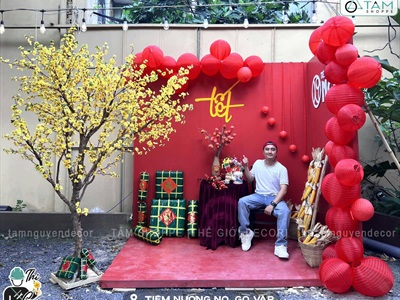 Chữ Tết thư pháp cỡ lớn bằng gỗ 55 - 70cm Kiểu 1 [Gỗ nhẹ - 1 - 2 lớp] CHU-GO-20